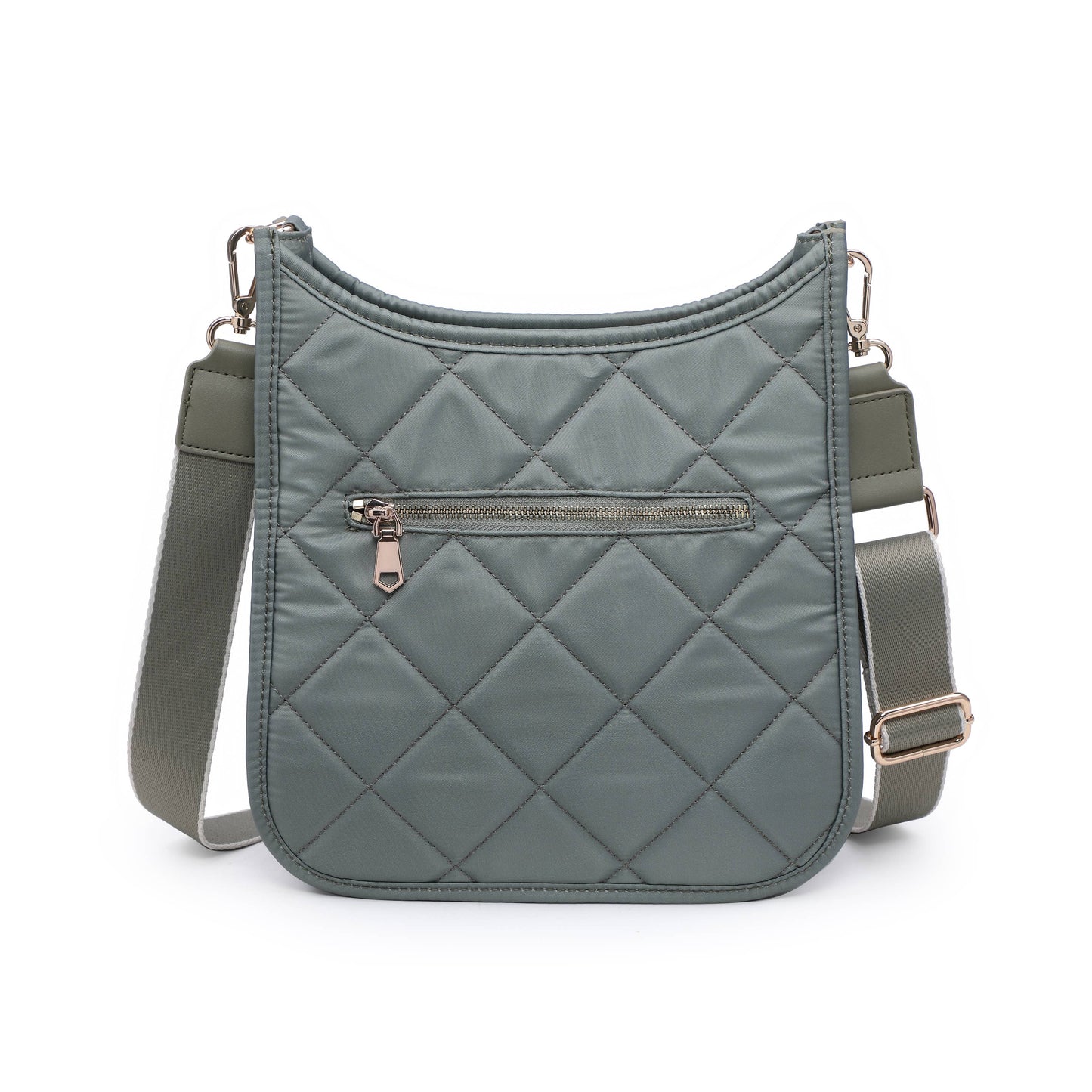 Motivator Quilted Nylon Crossbody, in Nude