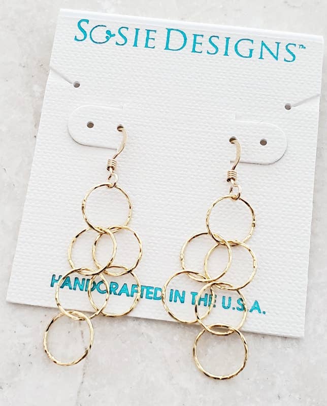 Gold Over Sterling Silver Spheres Earrings