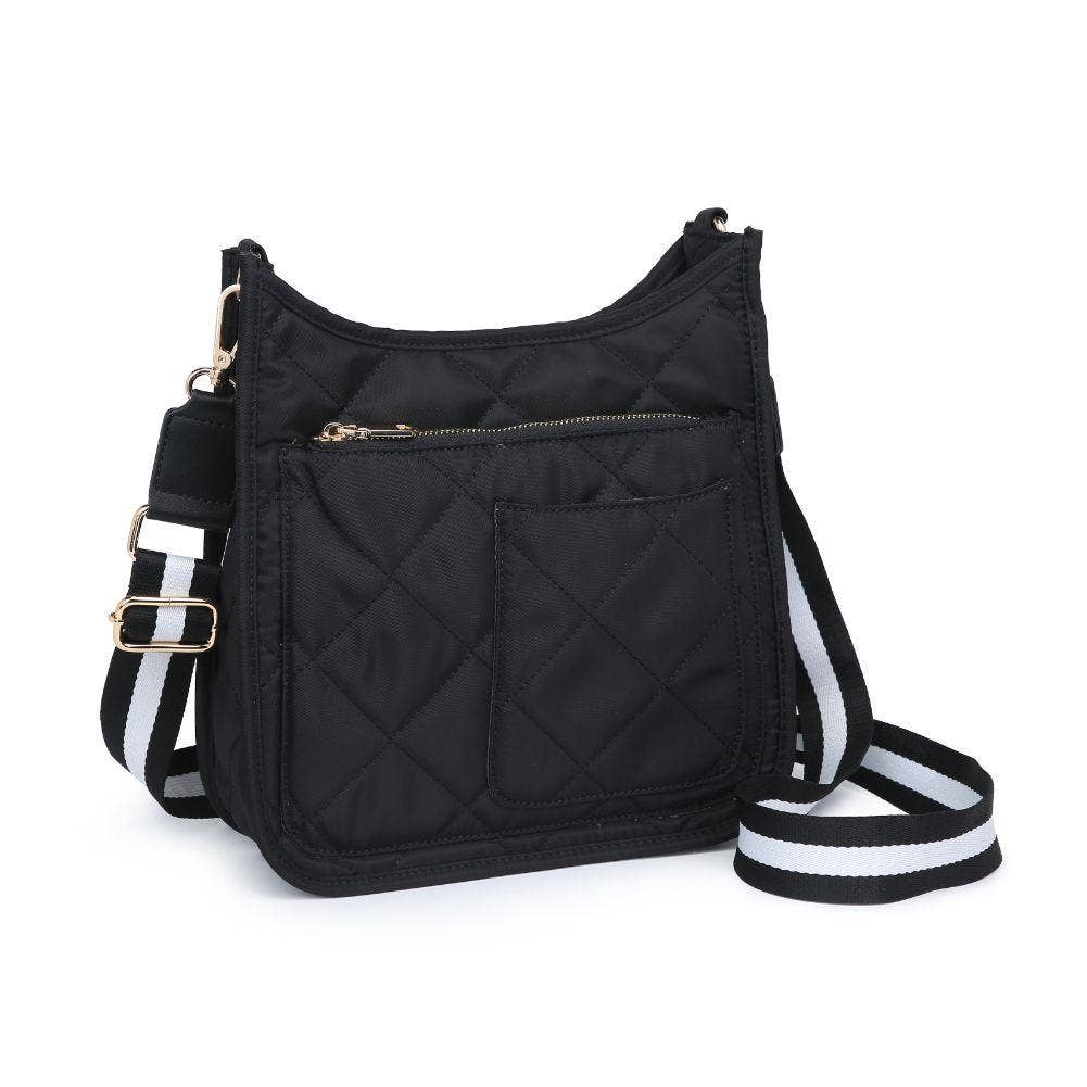 Motivator Quilted Nylon Crossbody, in Nude