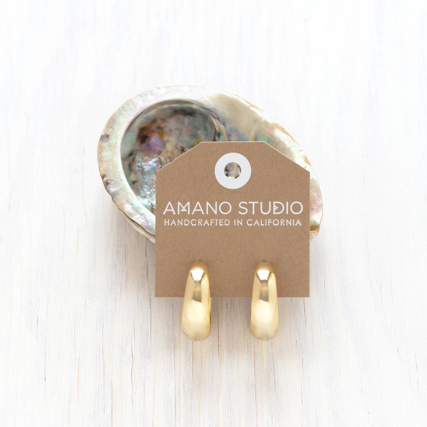 Angie Vintage Hoop Earrings: Yellow Gold / Medium