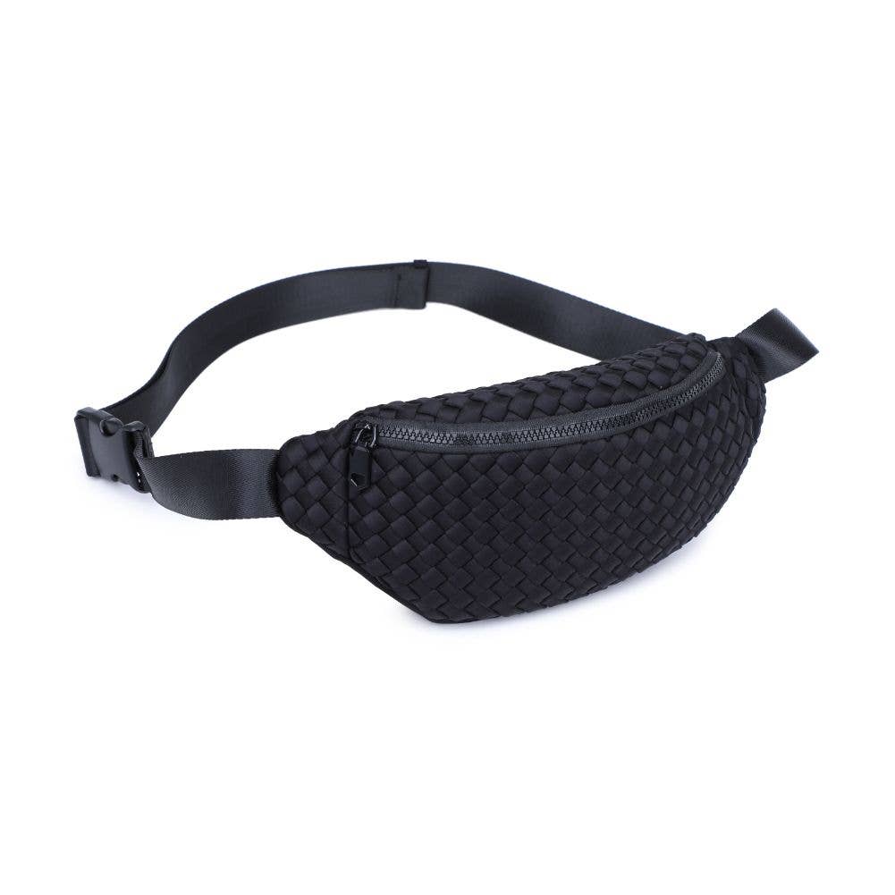 Woven Neoprene Belt Bag, in Silver, by Aim High