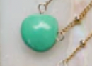 Dainty Semi-Precious Necklace - Green Opaque