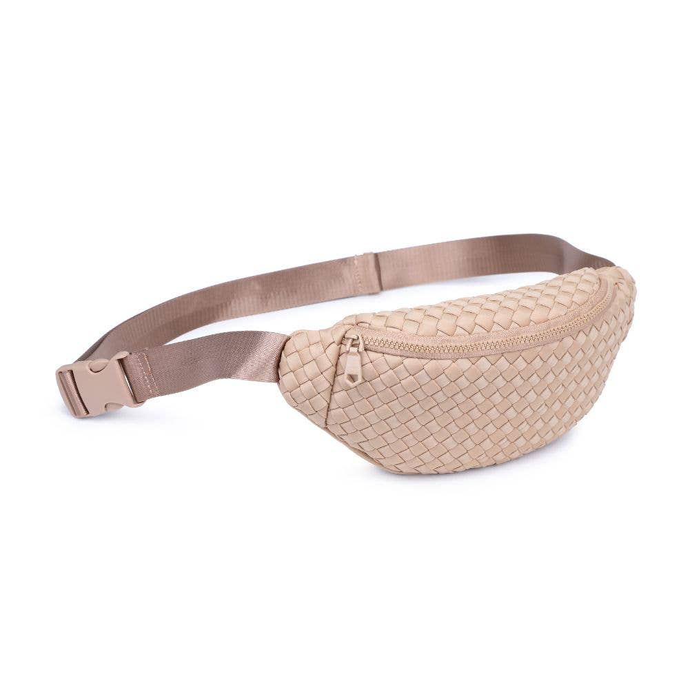 Woven Neoprene Belt Bag, in Silver, by Aim High