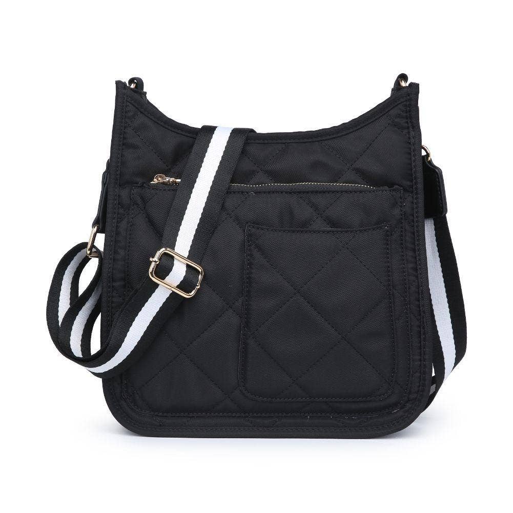 Motivator Quilted Nylon Crossbody, in Nude