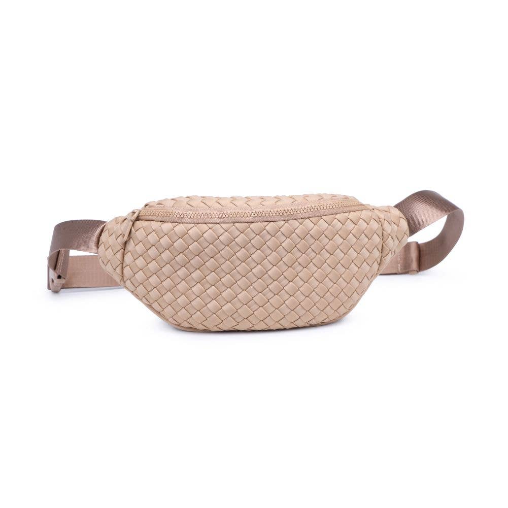 Woven Neoprene Belt Bag, in Silver, by Aim High