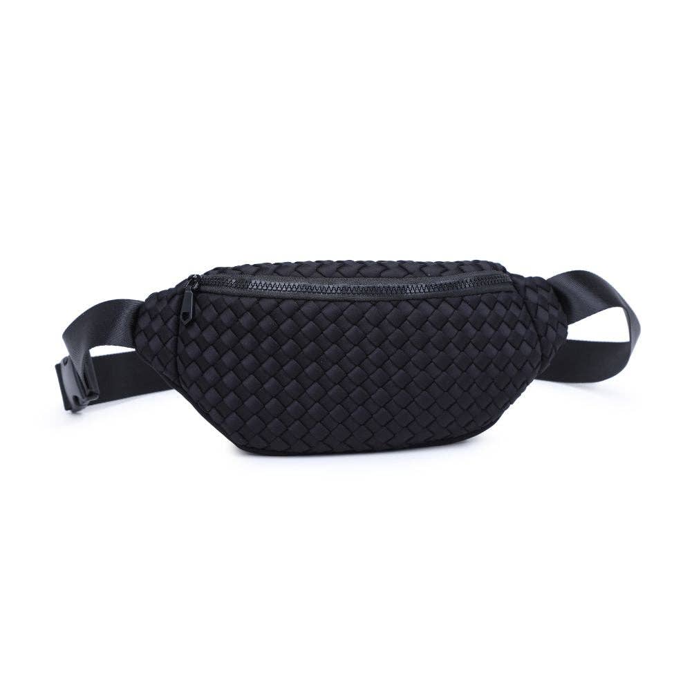 Woven Neoprene Belt Bag, in Silver, by Aim High