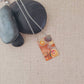 Short "Flame Paint" Copper Rectangle Necklace