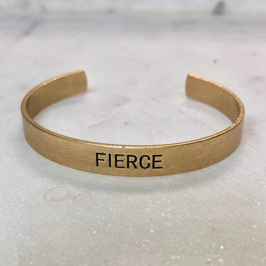 FIERCE Word Copper Cuff