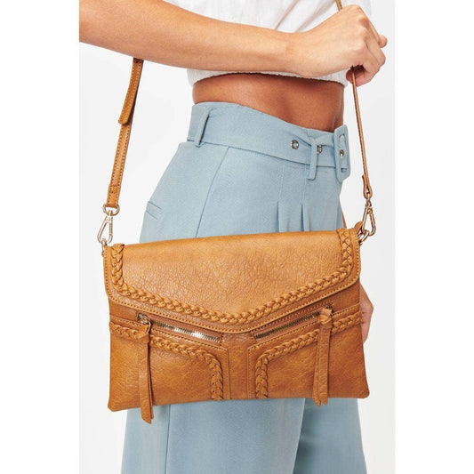 Eye Candy Crossbody Purse - Light Grey - Blue Hues Boho RTS