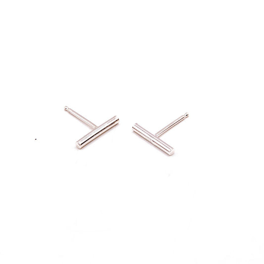 Short Bar Studs - Sterling Silver