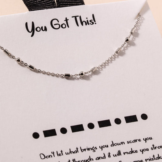 You Got This Morse Code Necklace