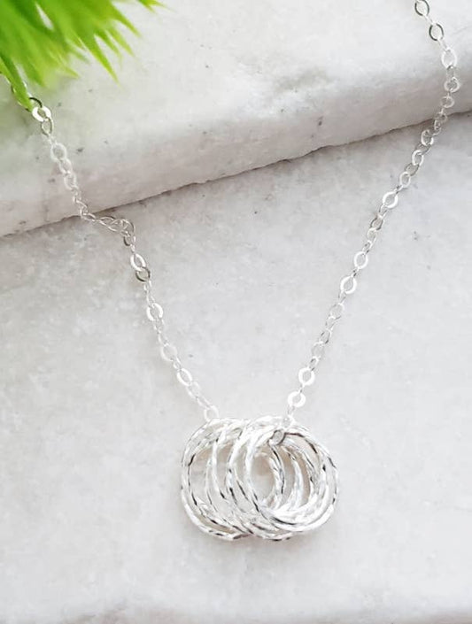 Silver Cluster Necklace - Delicate and Beautiful