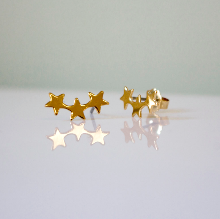 Falling Star Stud Earrings