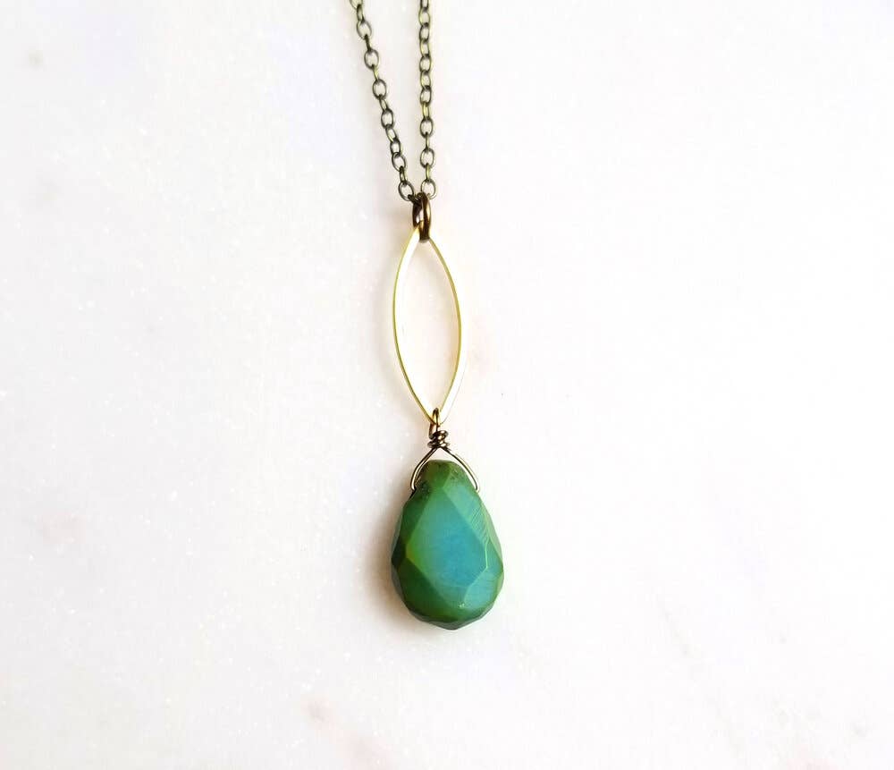 Turquoise Marquise Necklace