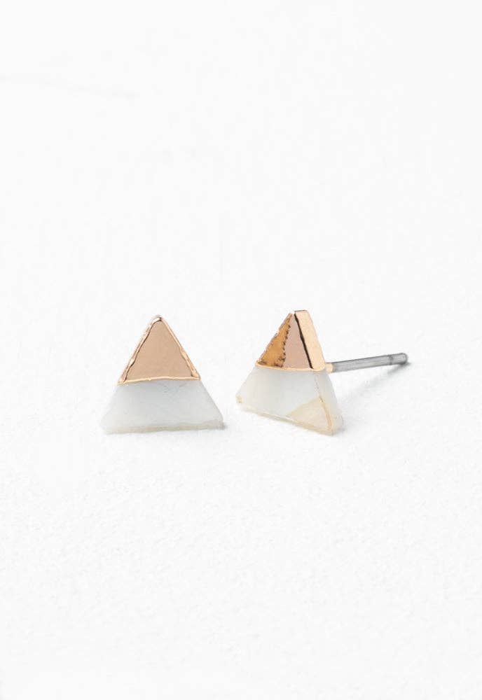 "Eternal" Studs in Mother of Pearl