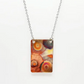 Short "Flame Paint" Copper Rectangle Necklace