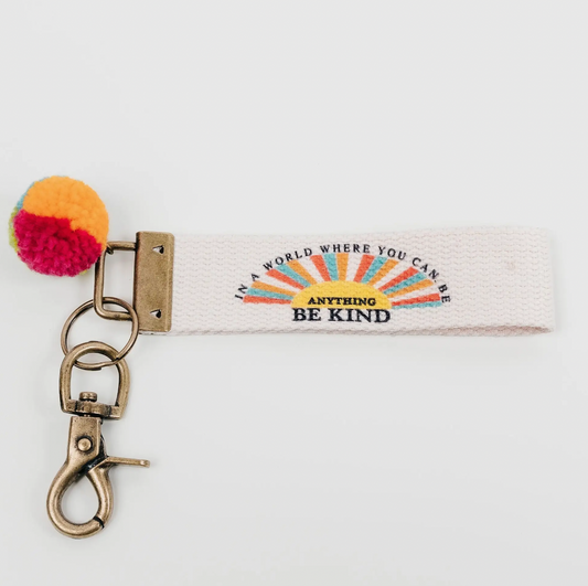 "Be Kind" - Words to Live By Canvas Keychain