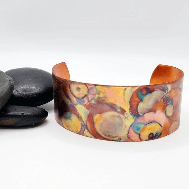 Flame Paint Copper Cuff