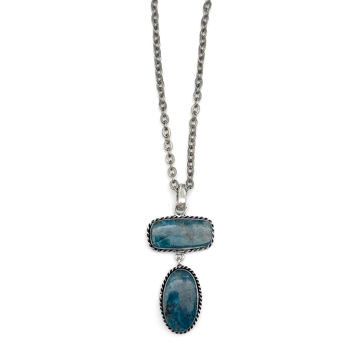 Kashi Semiprecious Stone Pendant Necklace - Apatite, 30" Long