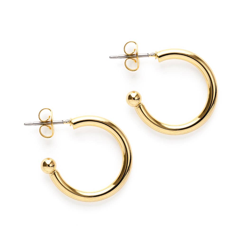 Gold Huggie Hoops 3/4"