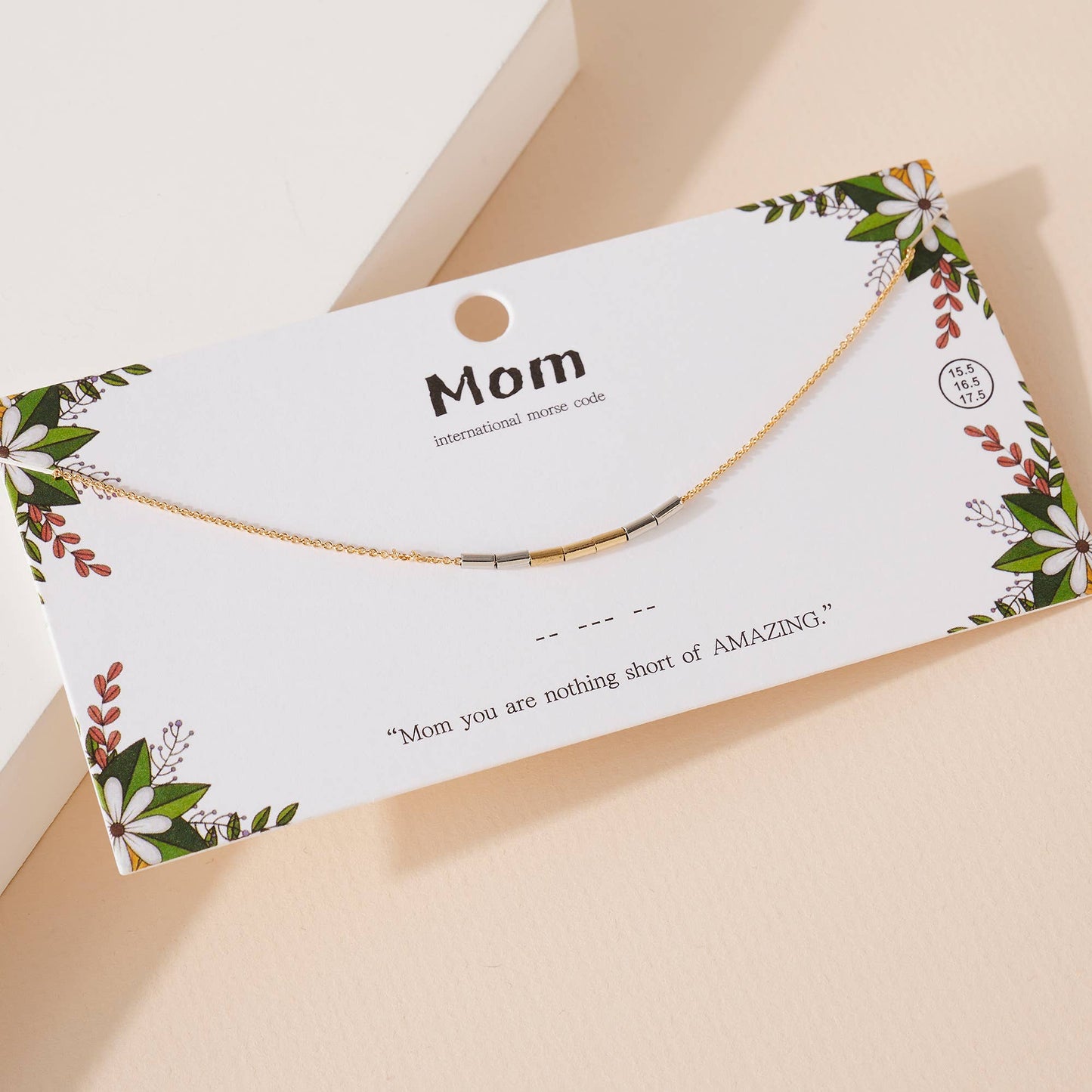 "MOM" Morse Code Necklace