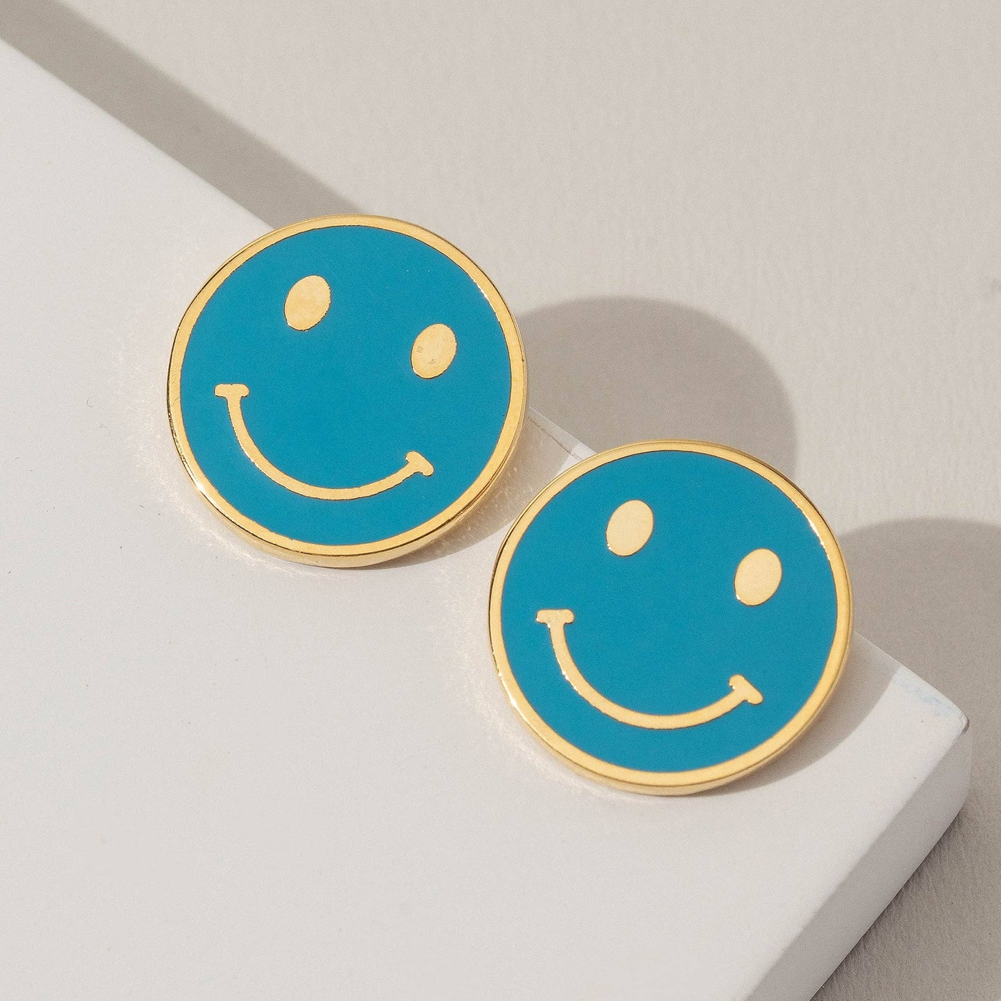 Smile Earrings, in turquoise