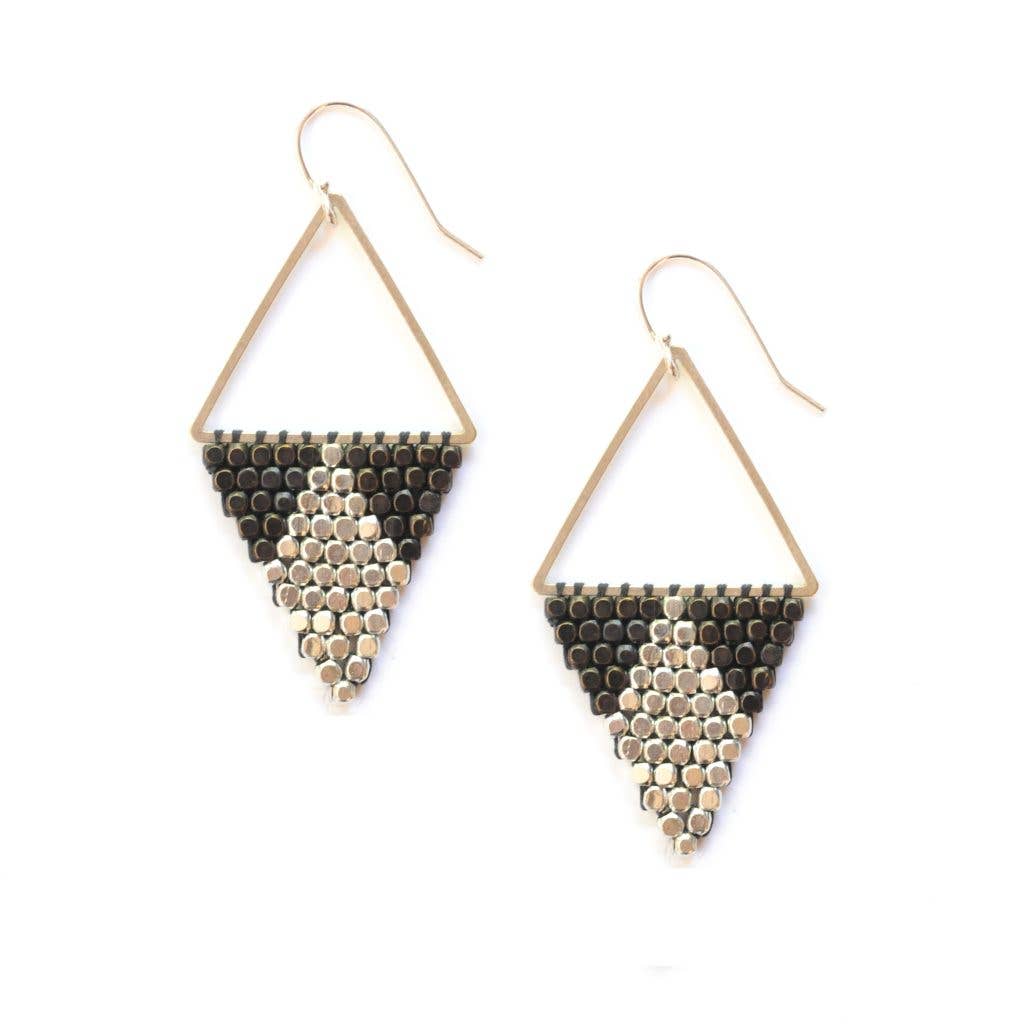 Mixed Metal Diamond Earrings