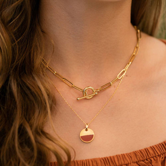 Color Horizon Necklace- in Gold & Canyon