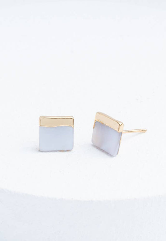 "Kelly" Mother of Pearl Stud Earrings